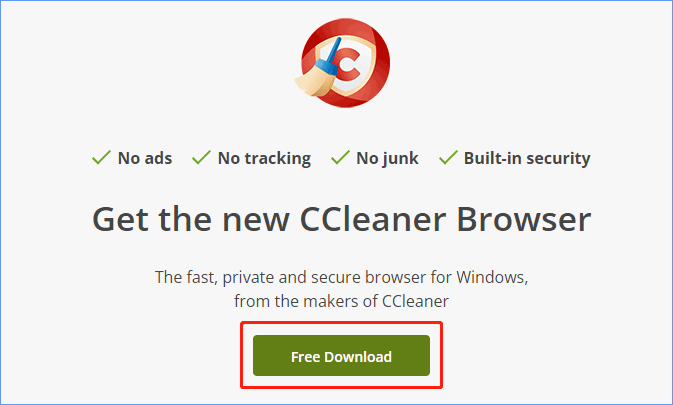 CCleaner Browser kostenlos herunterladen