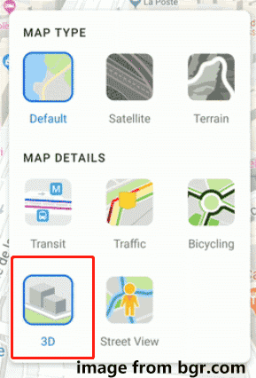 Google Maps 3D anzeigen Mobile