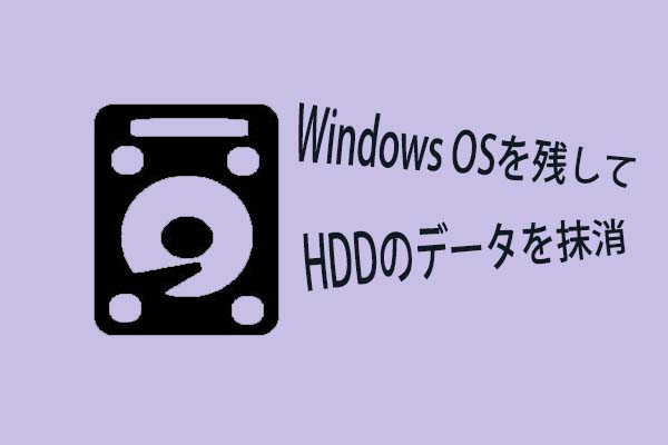 Windows OSを残してHDDのデータを抹消