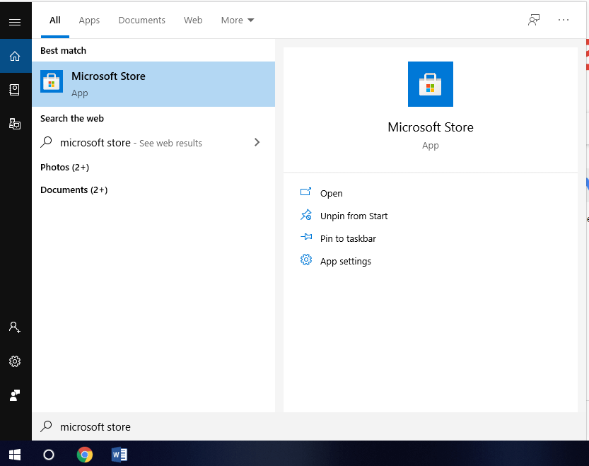 Windows 10でMicrosoftストアを開く方法
