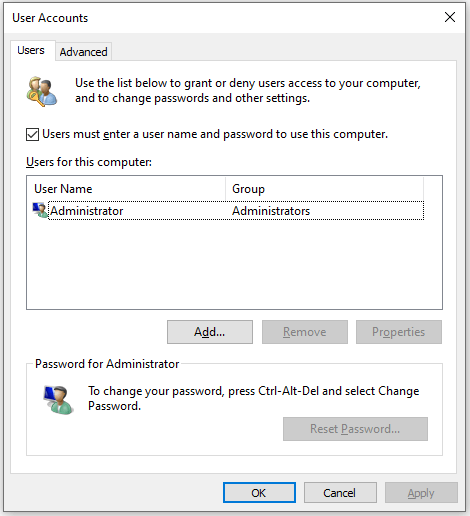 Windows 10/11でnetplwizパスワードを無効にする