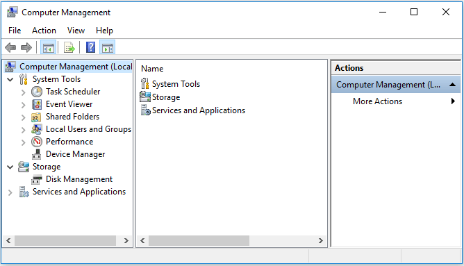 Windows 10 コンピュータの管理