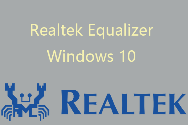 Windows 10 Realtek HDサウンド向けRealtekイコライザー