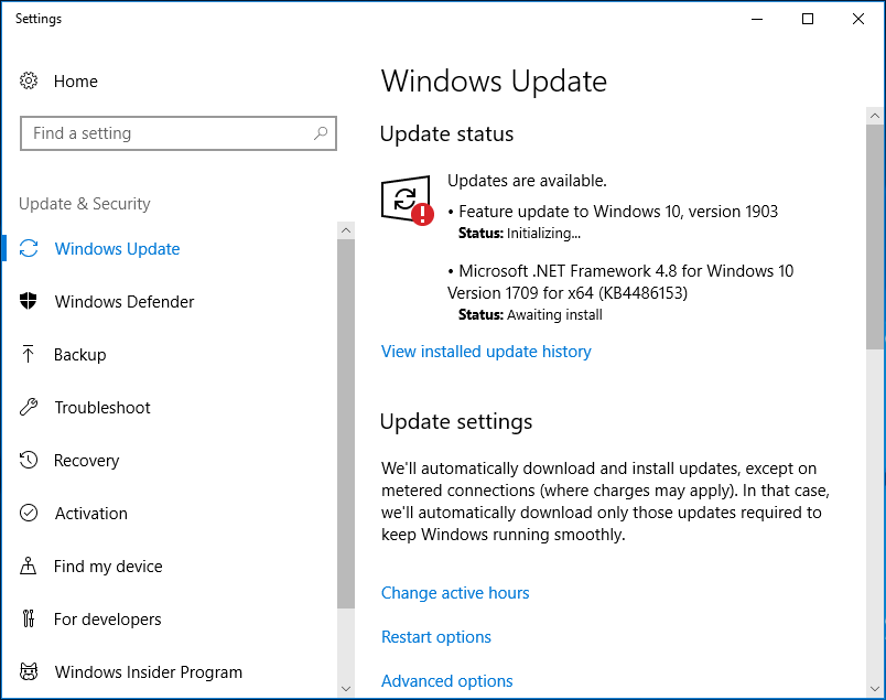 Windows オペレーティング システムを更新する