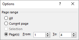 PDFに変換したいページを選択します