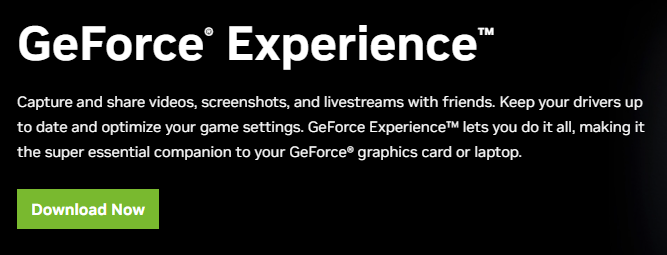 GeForce エクスペリエンスをダウンロード