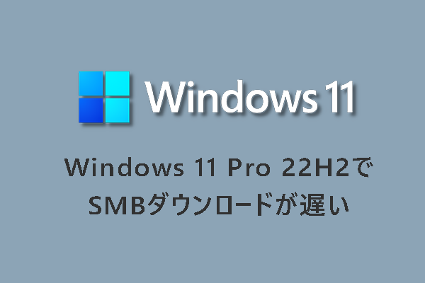 Windows 11 Pro 22H2でSMB経由のファイル転送が遅い【解決済み】