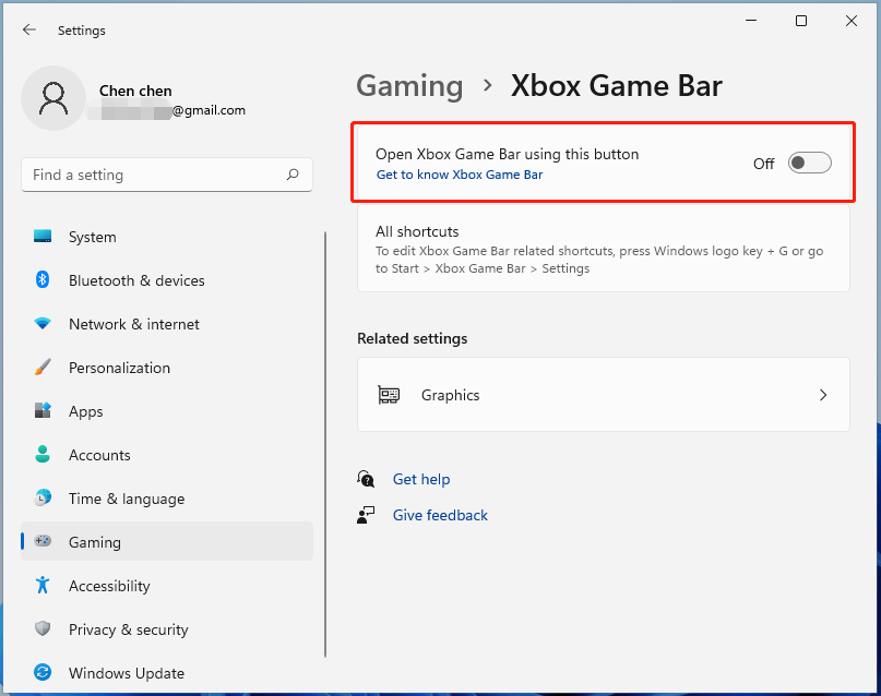 Windows 11 Xbox Game Bar サービスをオフにする