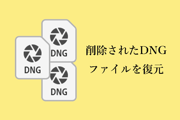 削除されたDNGファイルを復元する方法【Windows & Mac】