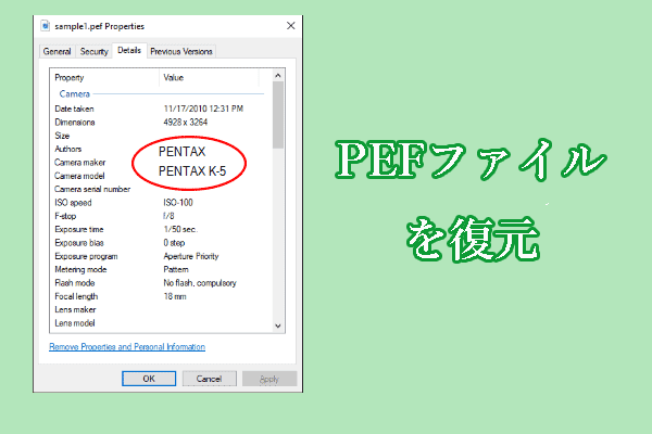 PentaxデジタルカメラからPEFファイルを復元：3つのテスト済み方法