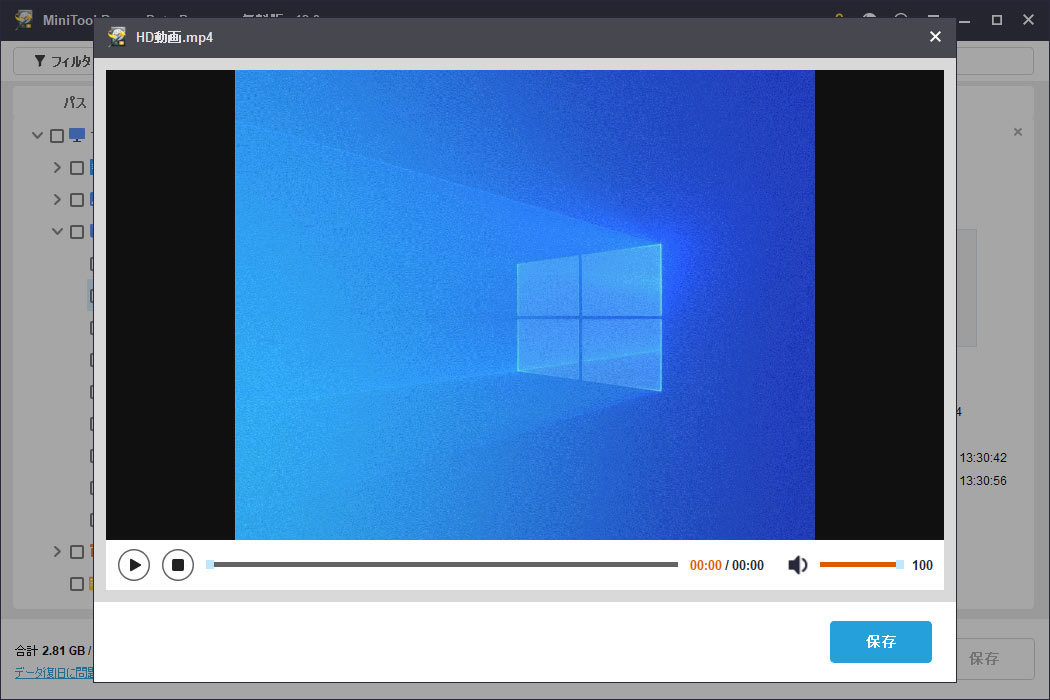 MiniTool Power Data Recoveryのプレビュー機能を使ってファイルの内容を確認