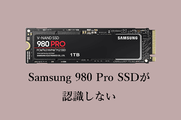 専門家ガイド：WindowsでSamsung 980 Pro SSDが認識しない問題を修正する