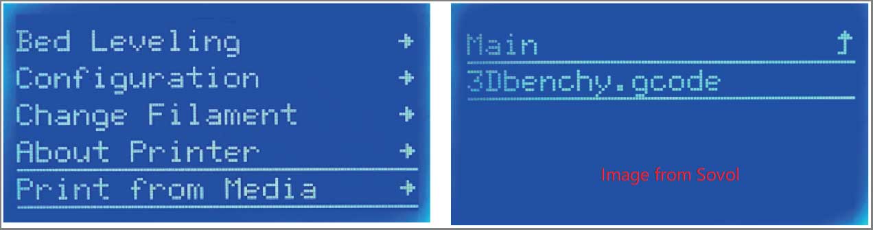 プリントしたいGコードファイルを選択する