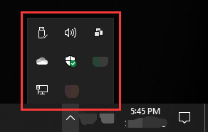 Windows 10のシステムトレイ