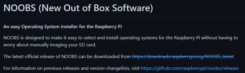 NOOBS Raspberry piをGitHubから取得