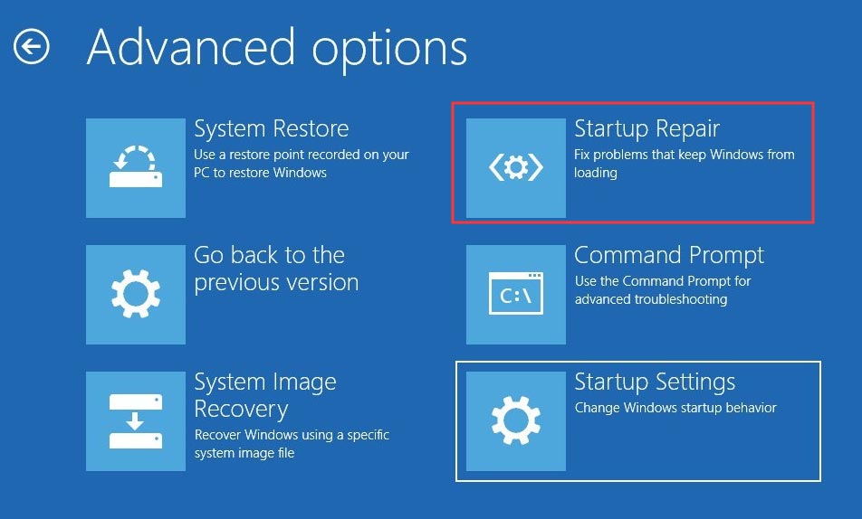 スタートアップ修復Windows10