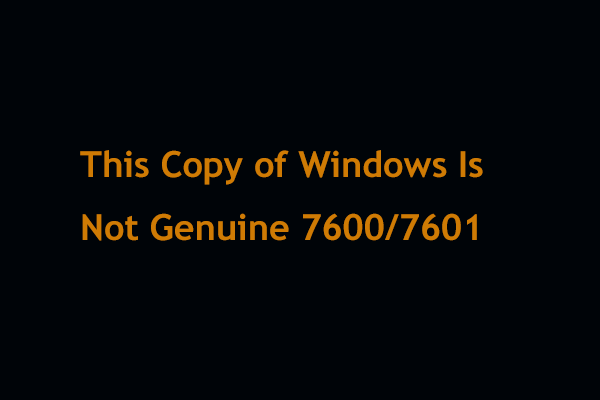 [SOLVED] This Copy of Windows Is Not Genuine 7600/7601 - Best Fix
