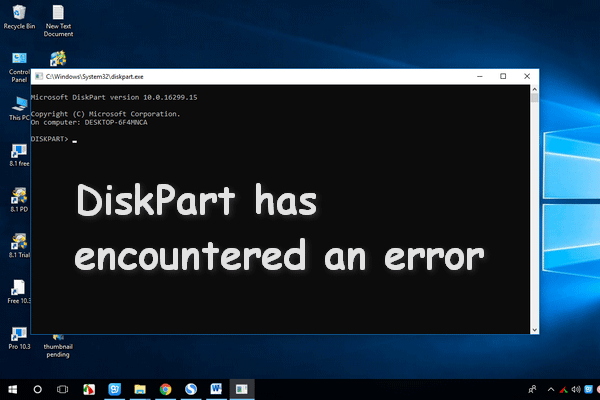 How To Fix DiskPart Has Encountered An Error - Solved