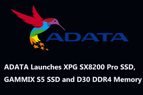 ADATA Launches XPG SX8200 Pro and GAMMIX S5 SSD & D30 DDR4 Memory