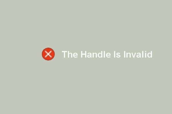 [FIX] ‘The Handle Is Invalid’ Error When Backing Up System