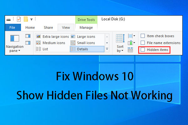 [SOLVED] Show Hidden Files Button Not Working on Windows 10 - Fix