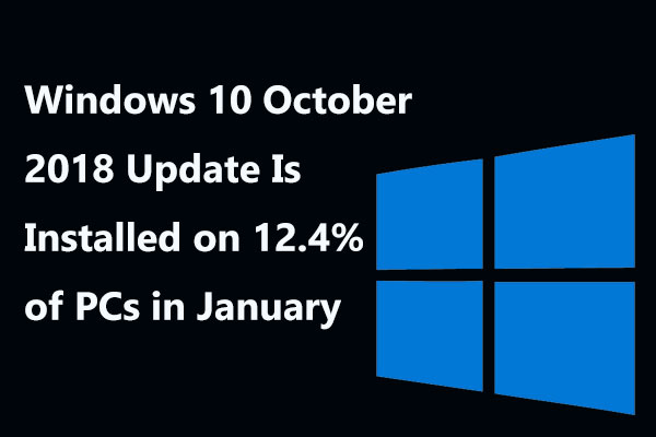Win10 October 2018 Update Is Installed on 12.4% of PCs in January