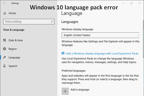 Fix Windows 10 Language Pack Error: 0x800f081e