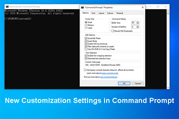 New Customization Settings in Command Prompt. Learn Them Here