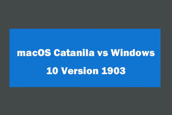 Windows 10 Version 1903 vs. macOS Catalina