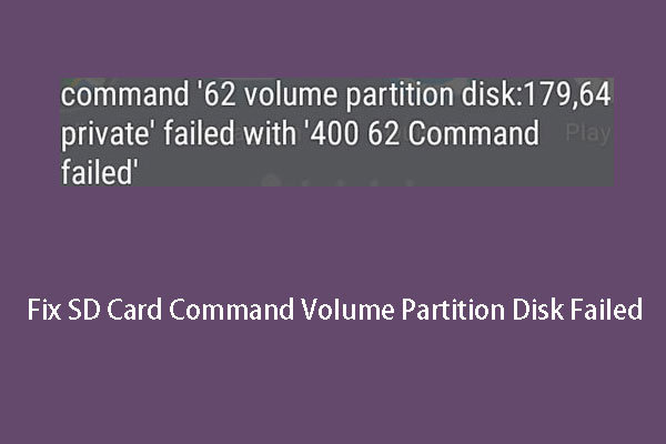 How Can You Fix SD Card Command Volume Partition Disk Failed