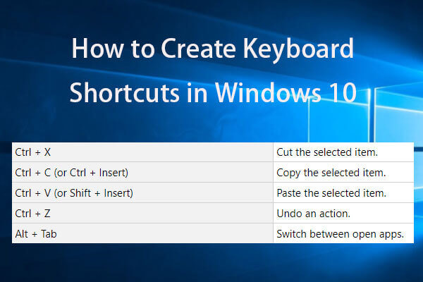 Buat pintasan keyboard Windows 10 |  Daftar tombol pintas terbaik