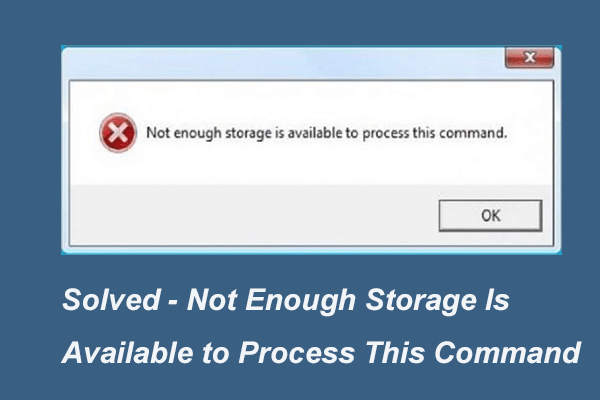 4 Ways to Not Enough Space Is Available to Process This Command