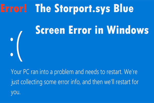 Cómo reparar el error de pantalla azul Storport.sys en Windows 10