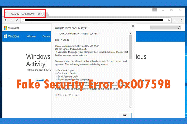 Remove the Fake Security Error 0x00759B with These Methods!