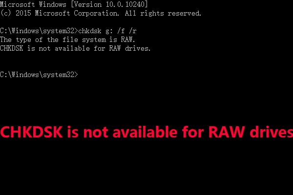 ¿CHKDSK no está disponible para unidades RAW? Ver solución fácil