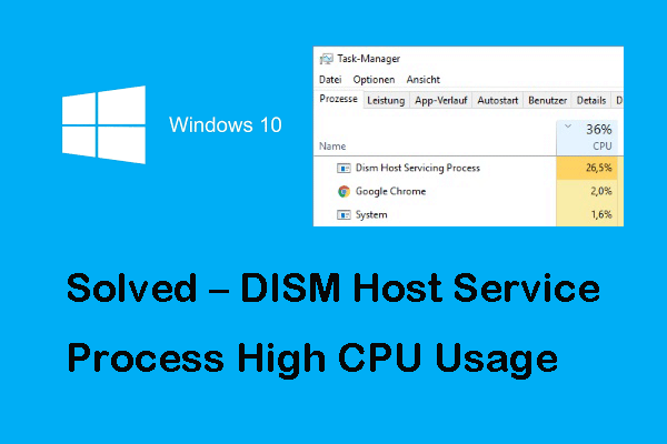 Solved – DISM Host Servicing Process High CPU Usage