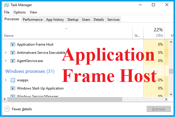 What Is Application Frame Host on Windows Computer?