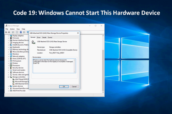 How To Fix Code 19: Windows Cannot Start This Hardware Device