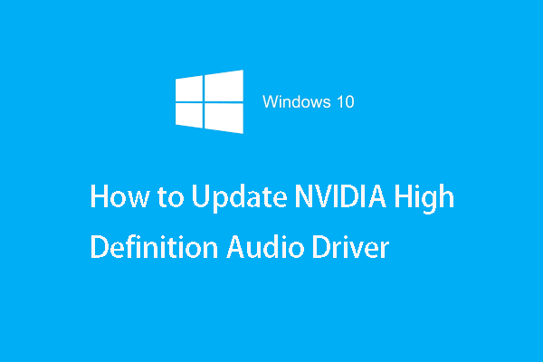 2 Ways to Update NVIDIA High Definition Audio Driver