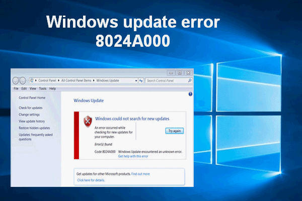 Windows Update Error 8024A000: Useful Fixes For It