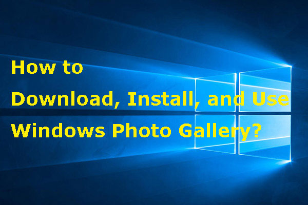 How to Download, Install, and Use Windows Photo Gallery?