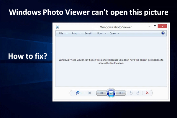 [Solved]    Windows Photo Viewer Tidak Dapat Membuka Kesalahan Gambar Ini