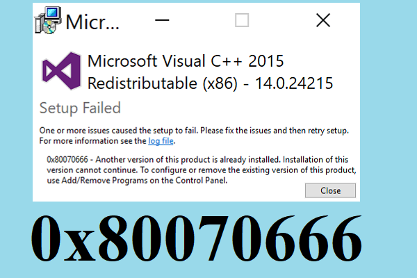 Fixed: Microsoft Visual C++ Installation Error 0x80070666