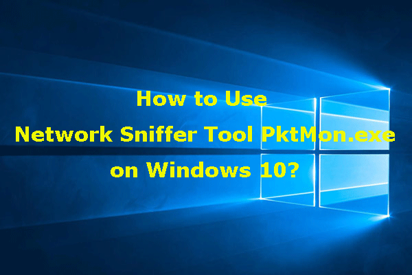 How to Use Network Sniffer Tool PktMon.exe on Windows 10?