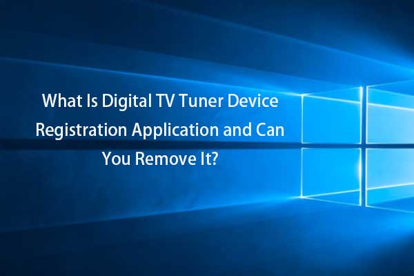 Digital TV Tuner Device Registration Application