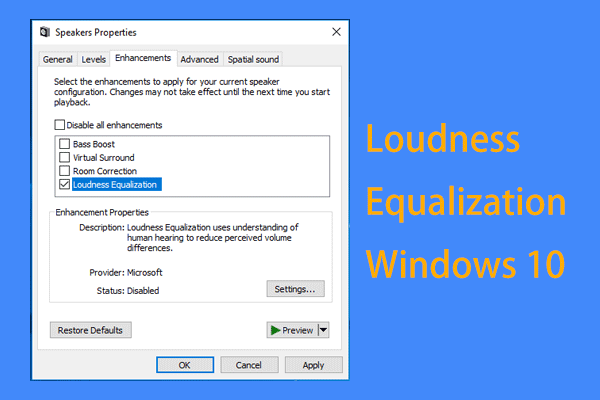 How to Normalize Sound via Loudness Equalization in Windows 10?