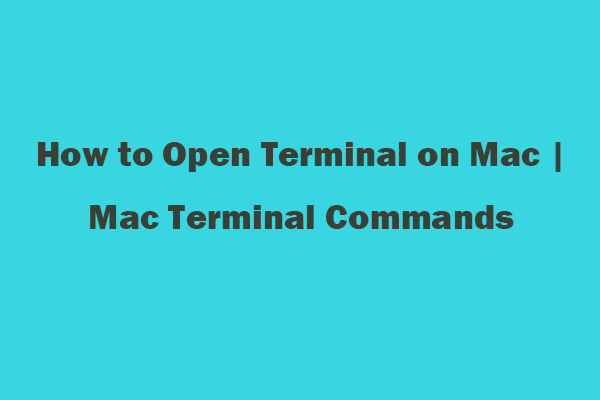How to Open Terminal on Mac | Mac Terminal Commands