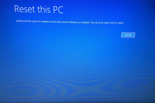 [New Fix] Additional Free Space Needed to Reset/Refresh