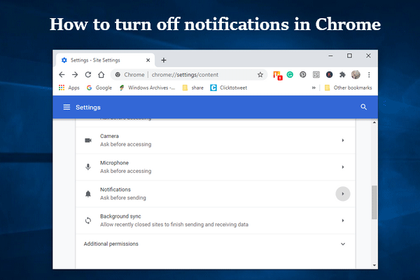 How To Turn Off Google Chrome Notifications Windows 10