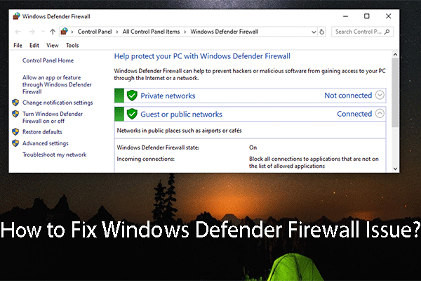 How Can You Fix Windows Defender Firewall Issues on Windows 10?